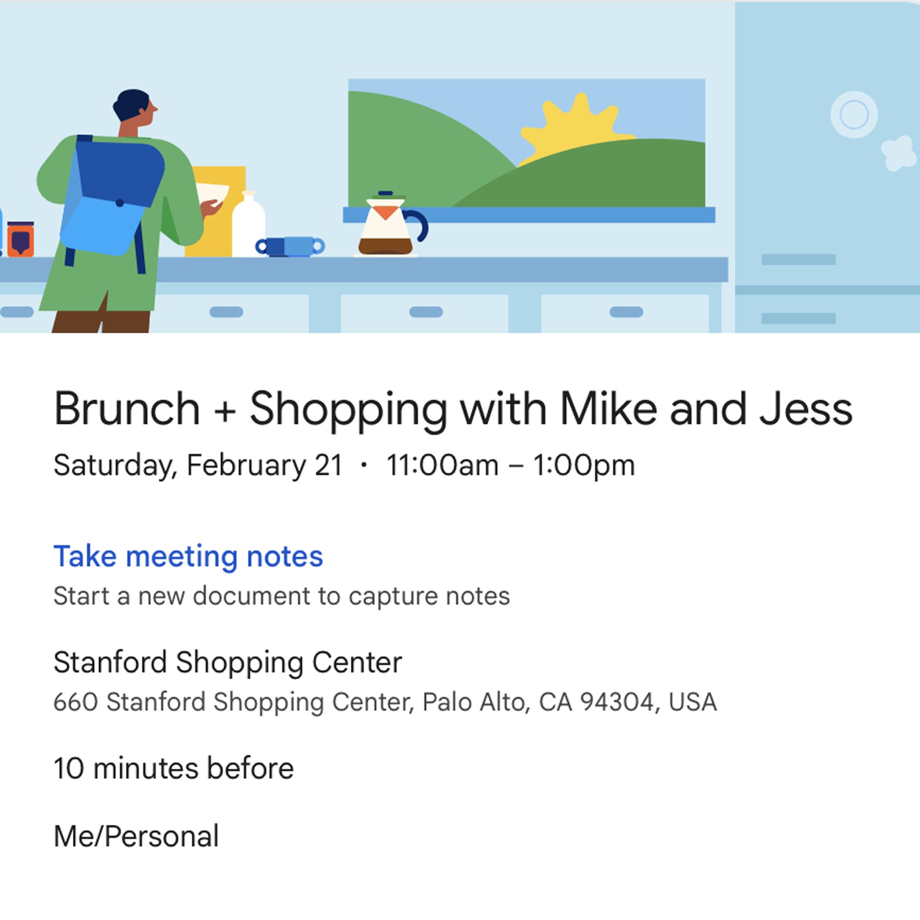 Calendar event
